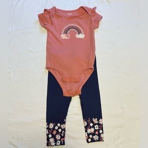 Baby Girl onesie and pants sets